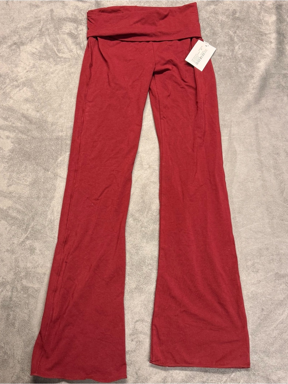 Harlow Deep Red Fold-Over Waist Jumpsuit / Romper Pants